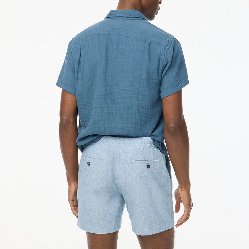 Linen-blend dock short