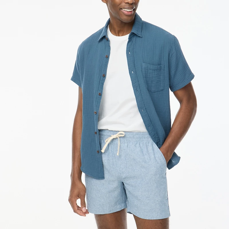 Linen-blend dock short