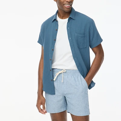Linen-blend dock short