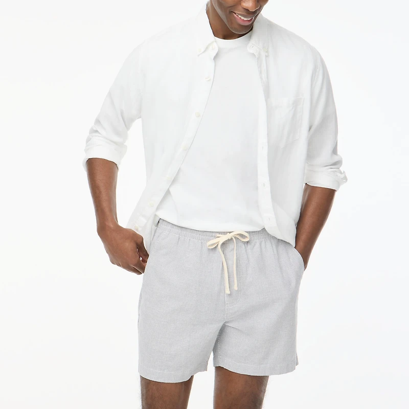 Linen-blend dock short