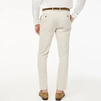 Straight-fit linen-cotton blend pant