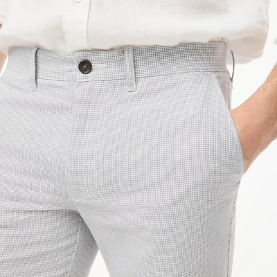 Straight-fit linen-cotton blend pant