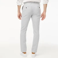 Straight-fit linen-cotton blend pant