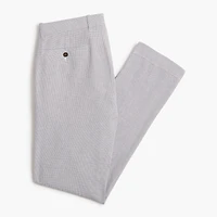 Straight-fit linen-cotton blend pant