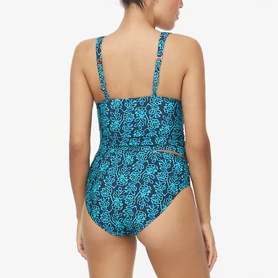 Printed mid-rise bikini bottom