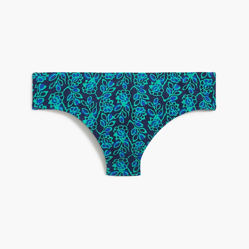 Printed mid-rise bikini bottom
