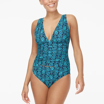 Printed mid-rise bikini bottom