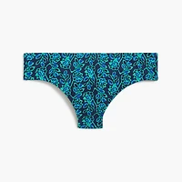 Printed mid-rise bikini bottom