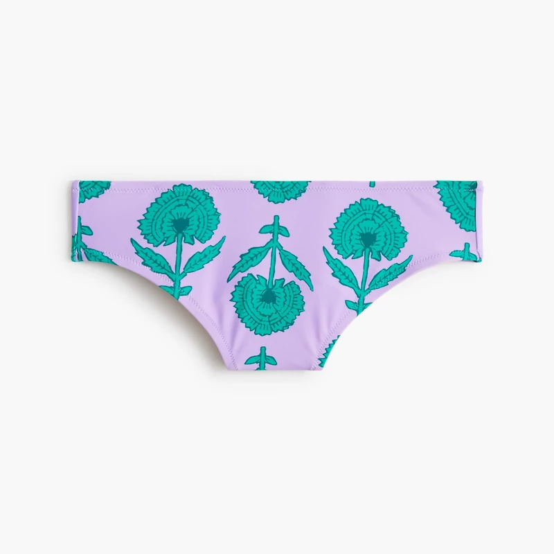 Printed mid-rise bikini bottom