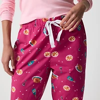 Cropped cotton pajama pant