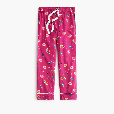 Cropped cotton pajama pant