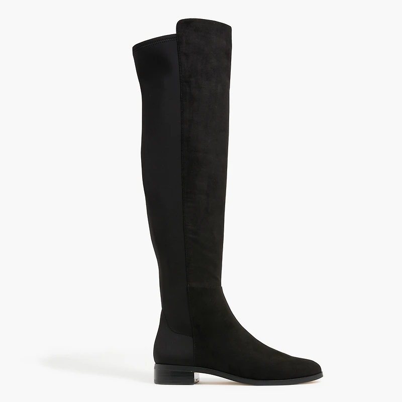 Knee-high boots with stretch