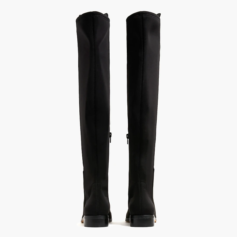 Knee-high boots with stretch