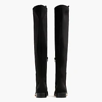 Knee-high boots with stretch