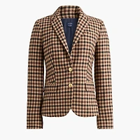Herringbone wool-blend schoolboy blazer