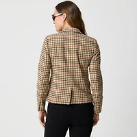 Herringbone wool-blend schoolboy blazer