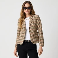 Herringbone wool-blend schoolboy blazer
