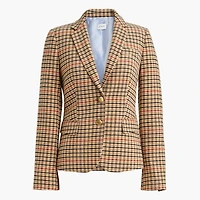 Herringbone wool-blend schoolboy blazer