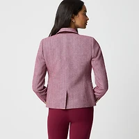 Herringbone wool-blend schoolboy blazer