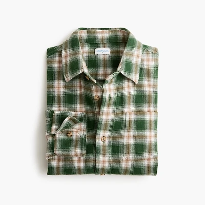 Boys' button-up flannel shirt