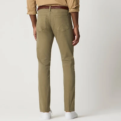 Slim-fit garment-dyed five-pocket pant