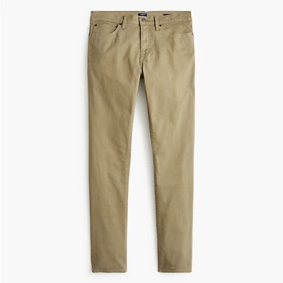 Slim-fit garment-dyed five-pocket pant
