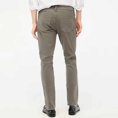 Slim-fit garment-dyed five-pocket pant