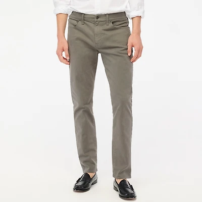 Slim-fit garment-dyed five-pocket pant