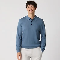 Merino wool-blend sweater-polo