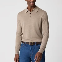 Merino wool-blend sweater-polo