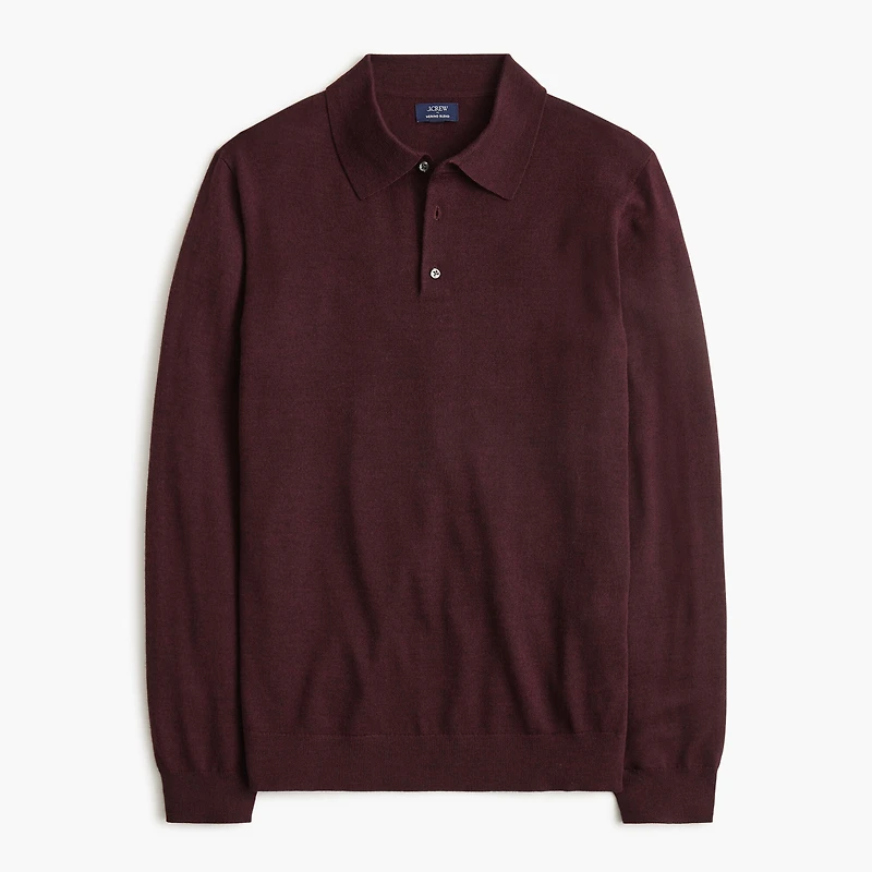 Merino wool-blend sweater-polo