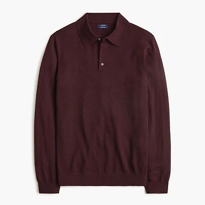 Merino wool-blend sweater-polo