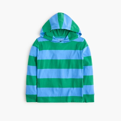 Boys' striped jersey hooded tee