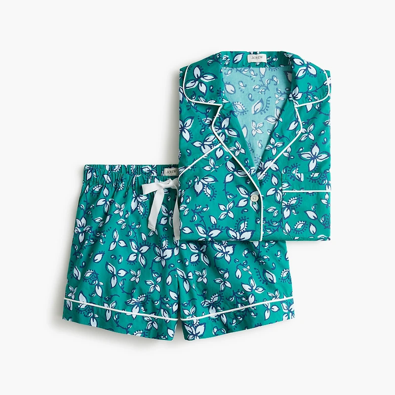 Short-sleeve cotton short pajama set