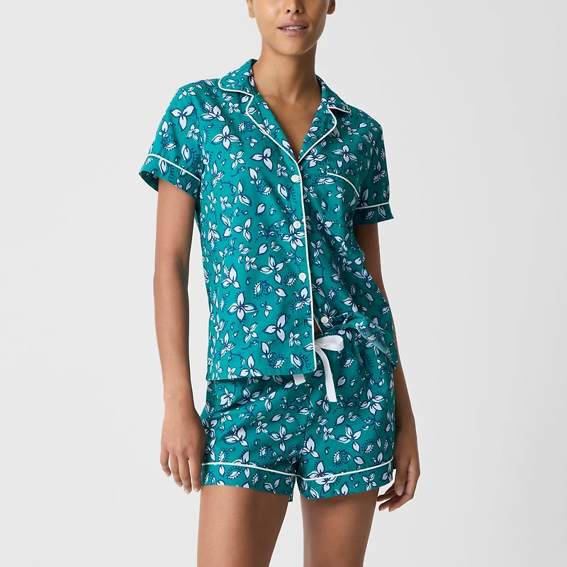 Short-sleeve cotton short pajama set
