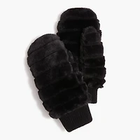 Faux-fur mittens