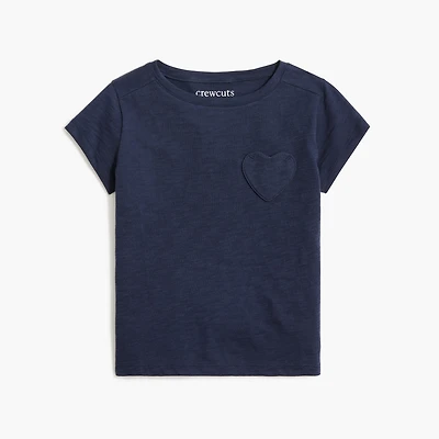 Girls' heart-pocket tee