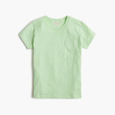 Girls' heart-pocket tee
