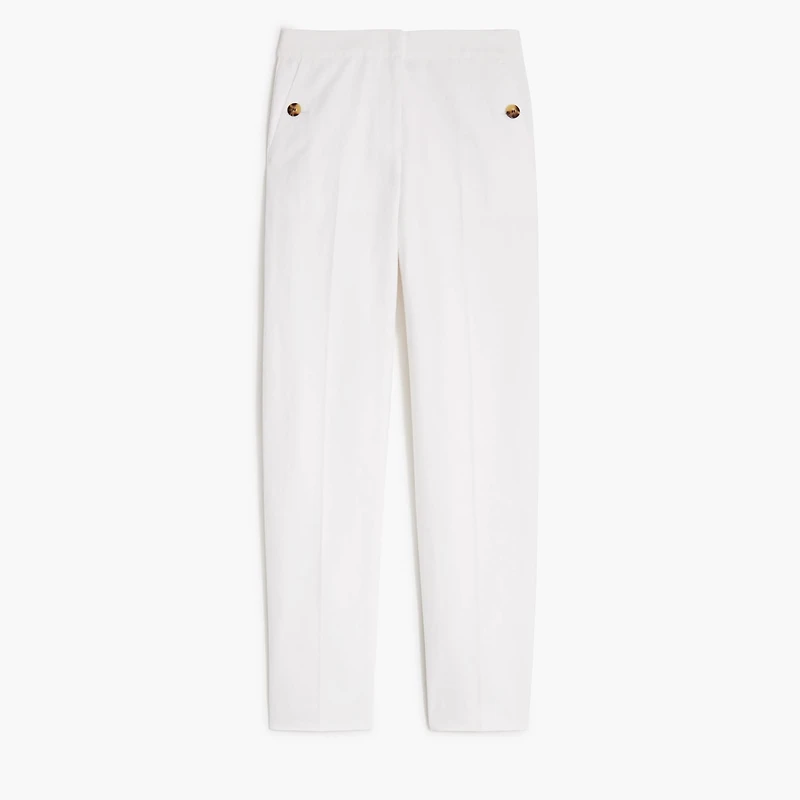 Linen-cotton blend sailor pant