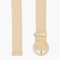 Stretch woven waist belt