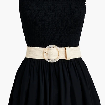 Stretch woven waist belt
