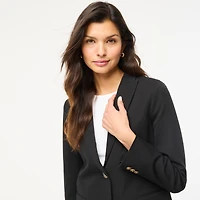 Cotton-blend two-button blazer