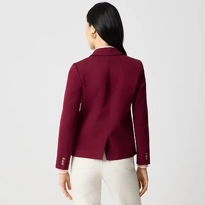 Cotton-blend two-button blazer