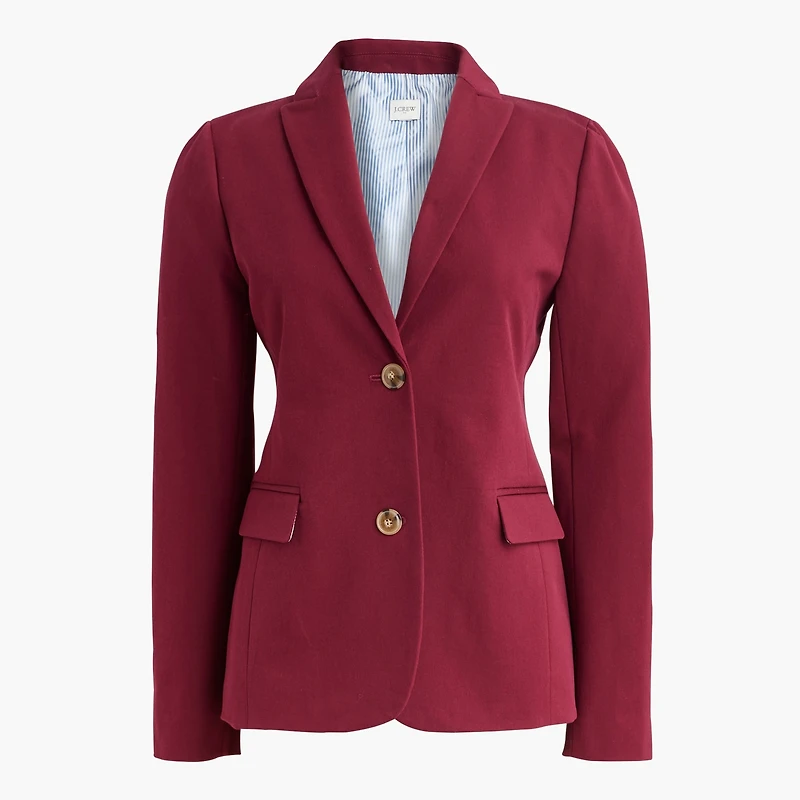 Cotton-blend two-button blazer
