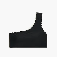 Scalloped one-shoulder bikini top