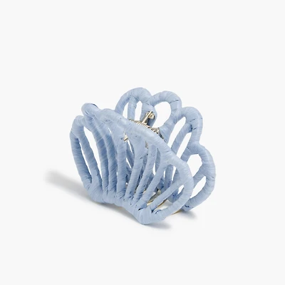 Wrapped straw claw hair clip