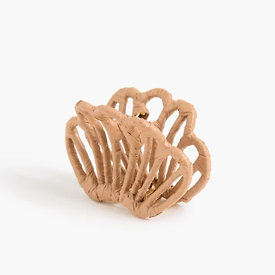 Wrapped straw claw hair clip