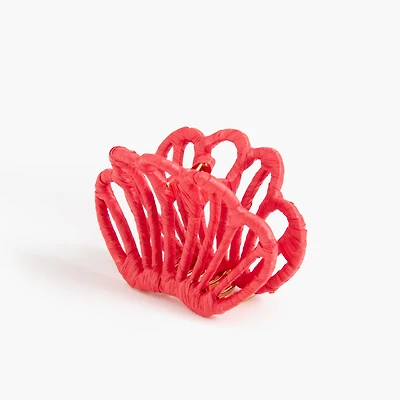 Wrapped straw claw hair clip
