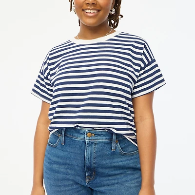 Striped crewneck tee