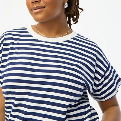 Striped crewneck tee